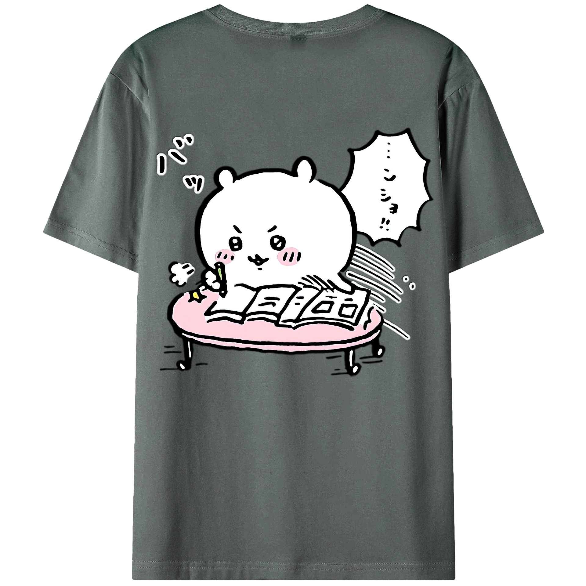 （画像用） ちいかわ ちいかわ Chii-kawa chiikawa 綿100％ メンズ半袖Tシャツ（バックプリント） 通気性